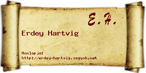 Erdey Hartvig névjegykártya